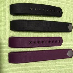 Fitbit Alta black and plum color bands (2)
